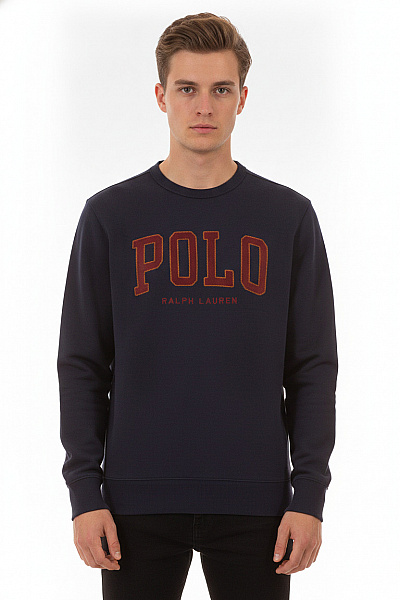 Ralph Lauren Pánská Mikina S Dlouhým Rukávem Modrá Bavlna Vel. S