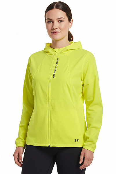 UNDER ARMOUR Dámská žlutá Větrová Bunda S Kapucí Na Běhání Vel. XL