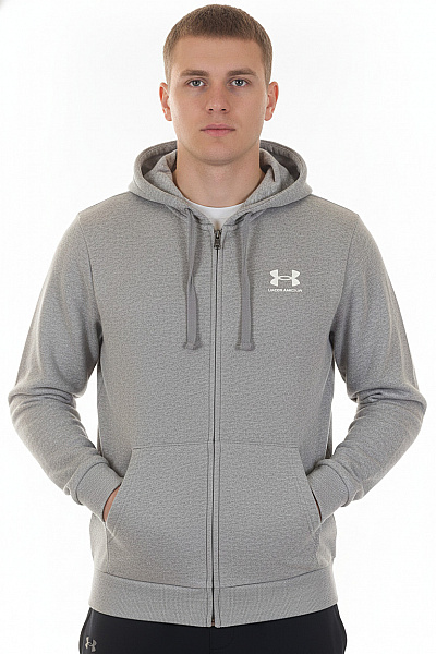UNDER ARMOUR Pánská Mikina šedá S Kapucí Na Zip S Dlouhým Rukávem Velikost M
