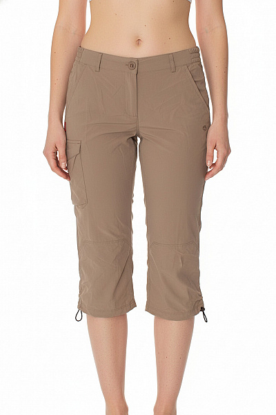CRAGHOPPERS Dámské Tříčtvrteční Kalhoty S Kapsami Volnočasové Béžové Velikost EU 34