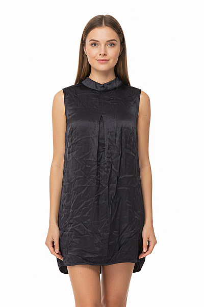 InWear Dámské šaty Bez Rukávů Saténové Elegantní černé Vel. 36