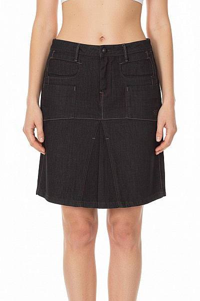 G-Star Dámská Tmavě Modrá Džínová Sukně Ke Kolenům S Kapsami Vel. 28