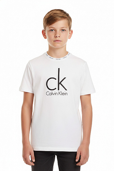 Calvin Klein Dětské Tričko Bílé Bavlna Vel. EU 12/14