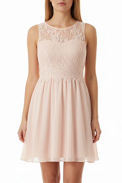 Dorothy Perkins Růžové Krajkové šaty Bez Rukávů Letní Elegantní Koktejlové šifonové Velikost EU 40