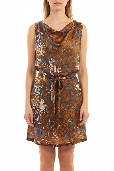 MbyM šaty Bez Rukávů S Páskem Barevné Volnočasové Letní Vel. M