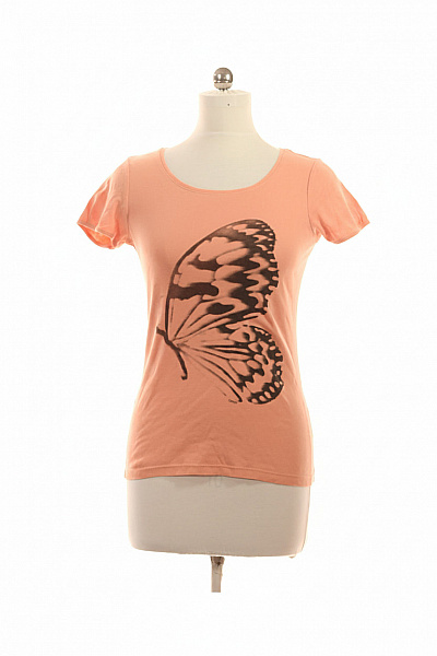 Esprit Dámské Tričko S Krátkým Rukávem A Potiskem Motýlího Křídla Bavlněné Vel. DE M