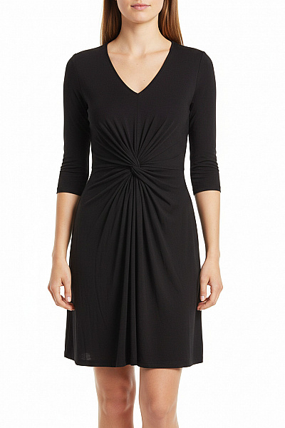 ARMANI Dámské šaty Krátký Rukáv Elegantní černé Velikost 40