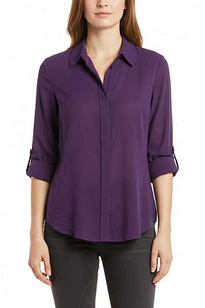 Marks & Spencer Dámská Elegantní Lesklá Košile S Dlouhým Rukávem Vel. UK 16