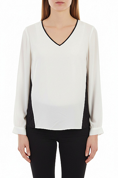 MOTIVI Dámská Halenka S Dlouhým Rukávem A Výstřihem Do V Vel. EU 42