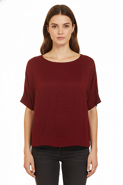 River Island Dámská Halenka S Krátkým Rukávem červená Vel. 10