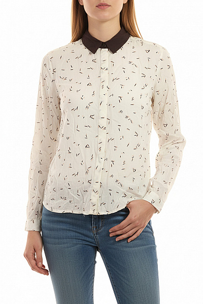 S.OLIVER Dámská Košile S Dlouhým Rukávem Vzorovaná Ležérní Velikost 40