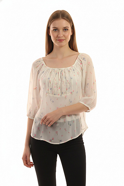 Abercrombie&Fitch Dámská Halenka S Dlouhým Rukávem A Květinovým Potiskem Vel. EU XS