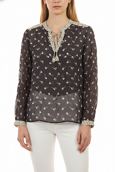 PART TWO Dámská Halenka S Dlouhým Rukávem A Potiskem Květinová Velikost 40