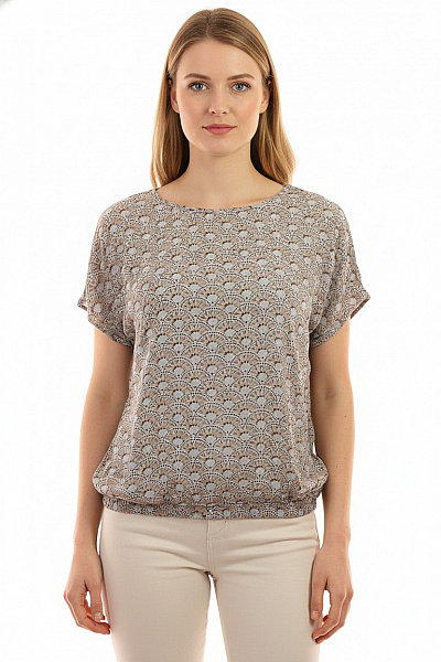 Kaffe Dámská Halenka S Krátkým Rukávem A Potiskem Velikost 40