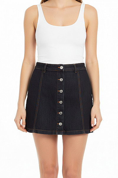 Gina Tricot Dámská Džínová Mini Sukně S Knoflíky Vel. 36