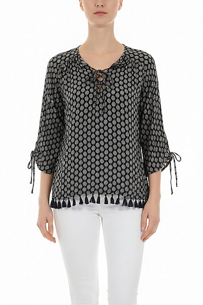 Scotch & Soda Dámská Halenka S Potiskem A Vázačkou Boho Vel. L