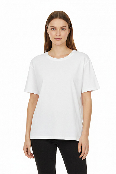 Massimo Dutti Dámské Tričko S Krátkým Rukávem Bílé Basic Vel. S