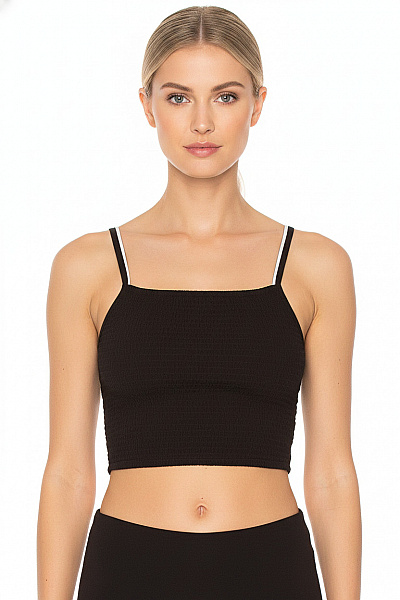 ZARA Dámské černé Tílko Bez Rukávů Crop Top Vel. S