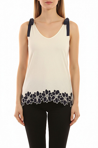 Dorothy Perkins Dámské Bavlněné Tílko Bez Rukávů S Květinovým Vzorem Velikost EU 40