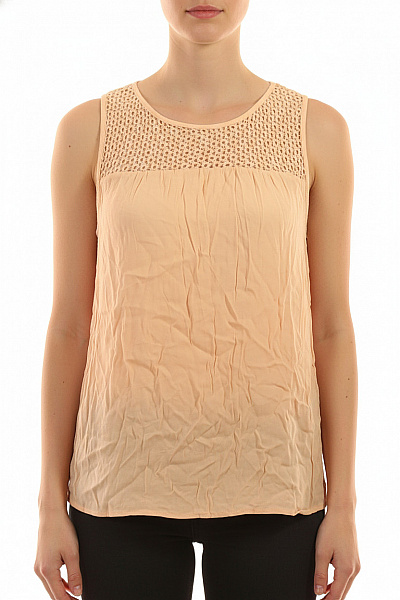 ZARA Dámská Halenka Bez Rukávů Krajková Letní Vel. EU M