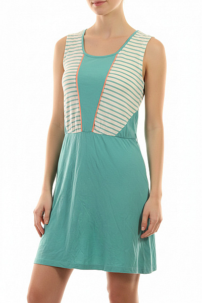 Dámské šaty Bez Rukávů Letní Volnočasové Bavlněné Pruhované Velikost EU XS