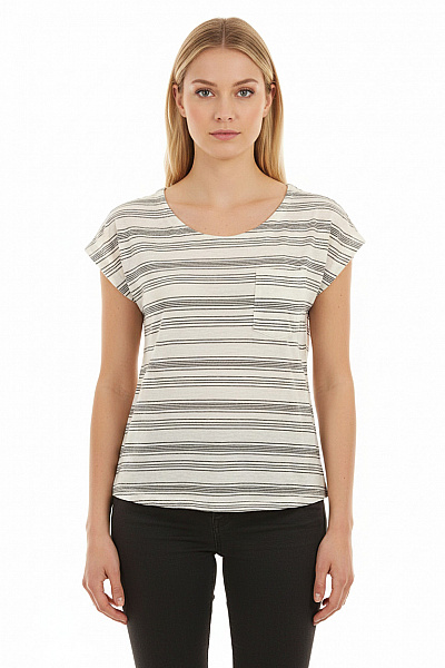 S.OLIVER Dámské Tričko Pruhované S Krátkým Rukávem Basic Bavlna Velikost EU 34