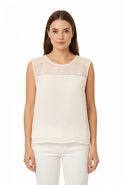Bershka Dámská Halenka Krátký Rukáv Průsvitná Elegantní Vel. M