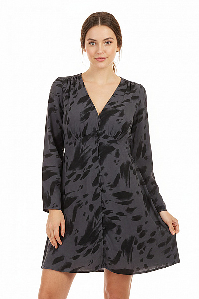 New Look Dámské šaty S Dlouhým Rukávem A Zvířecím Vzorem Velikost 40