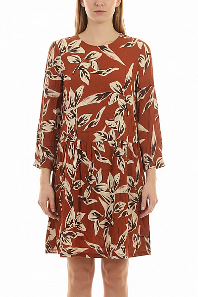 Y.A.S Dámské šaty S Dlouhým Rukávem Květované Volnočasové Vel. M