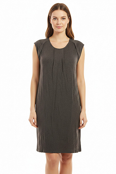 Y.A.S šaty Bez Rukávů Volnočasové Jednoduché šedé Velikost M
