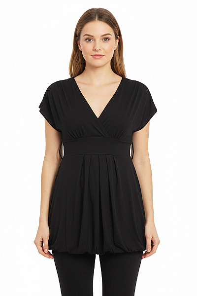 Dorothy Perkins Dámské Tričko S Krátkým Rukávem Zavinovací černé Velikost EU 38