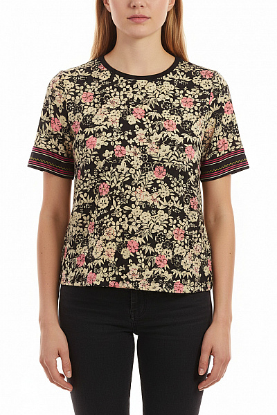Scotch & Soda Dámská Halenka S Krátkým Rukávem A Květinovým Potiskem Velikost L