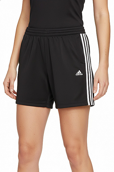 ADIDAS Dámské černé Sportovní Kraťasy S Bočními Kapsami A Pruhy Velikost EU L