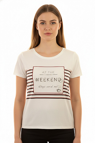 Esprit Dámské Tričko S Krátkým Rukávem A Potiskem Vel. L
