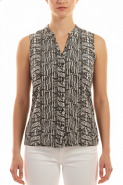 VERO MODA Dámská Vzorovaná Košile Bez Rukávů Letní Vel. M
