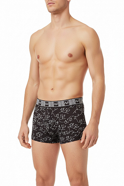 VERSACE Pánské Bavlněné Boxerky S Potiskem Velikost S