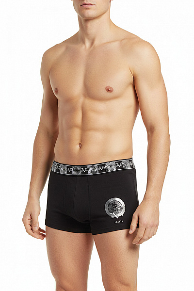 VERSACE Pánské Bavlněné Boxerky S Potiskem Velikost S