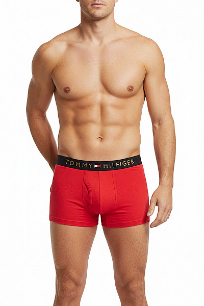 TOMMY HILFIGER Pánské Bavlněné Boxerky červené Velikost M