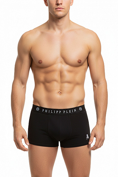 PHILLIP PLEIN Boxerky Bavlněné černé Lebka Vel. XL