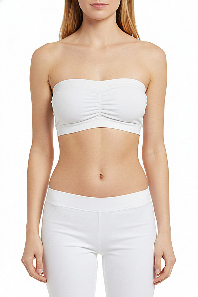 Magic Body Fashion Dámská Bílá Podprsenka Bez Ramínek Hladká Velikost S