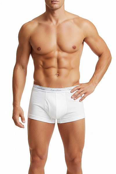 Calvin Klein Pánské Bavlněné Boxerky Bílé Vel. M
