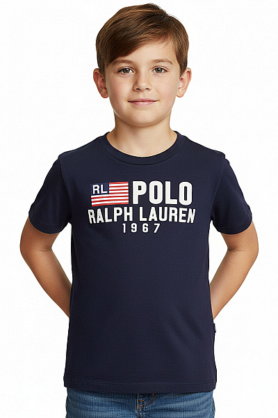 Ralph Lauren Dětské Tričko Modré Bavlna Velikost EU 100