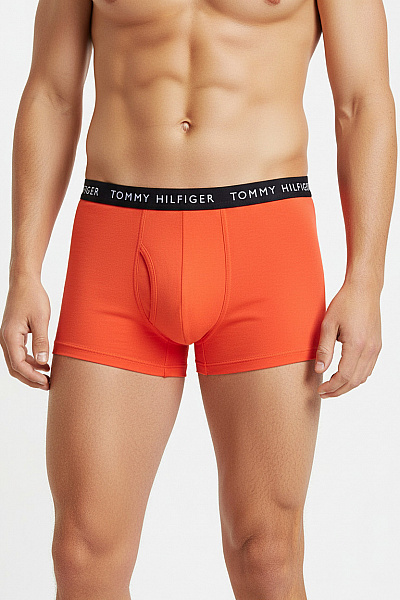 TOMMY HILFIGER Pánské Bavlněné Boxerky Oranžové Vel. EU M