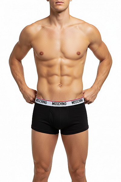 MOSCHINO Pánské Bavlněné Boxerky černé Vel. EU M