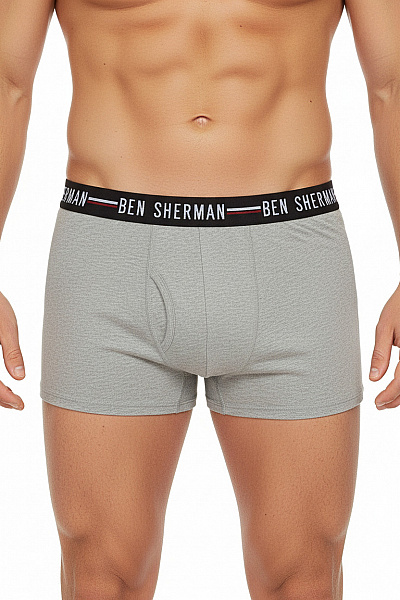 Ben Sherman Pánské Bavlněné Boxerky šedé Vel. EU XL