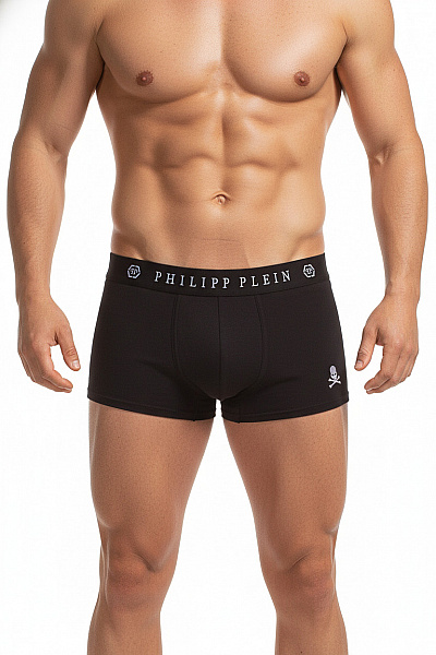 PHILLIP PLEIN Pánské Bavlněné Boxerky S Potiskem Lebky A Křížů Vel. EU XL