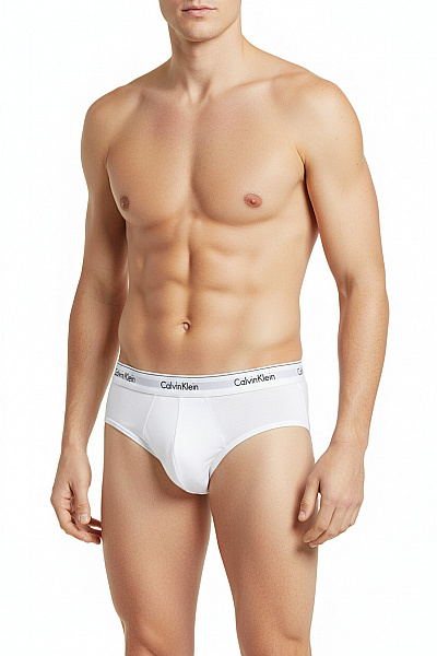 Calvin Klein Pánské Bavlněné Slipy Bílé Vel. EU L