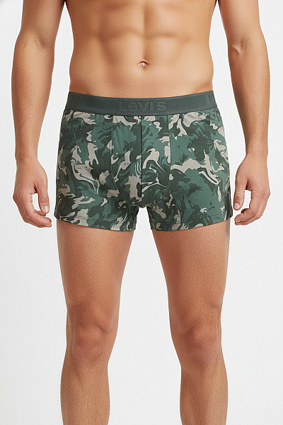 LEVIS Pánské Boxerky Maskáčové Bavlněné Zelené Velikost XL;