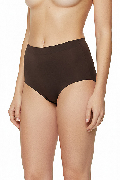 Magic Body Fashion Dámské Kalhotky Hnědé Bezešvé Modalové Velikost L