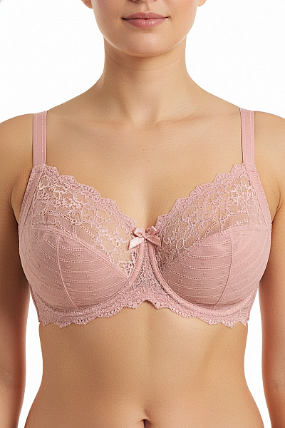 Chantelle Dámská Krajková Podprsenka S Kosticemi Růžová Velikost 75F